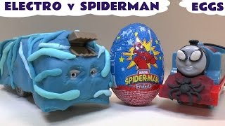 Play Doh Thomas and Friends Spider-Man Surprise Eggs Kinder Huevos Sorpresa Avengers Play-Doh Eggs