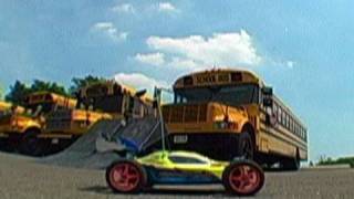 RC Car Jumps SCHOOL BUS~ 1/8 buggy backflips over bus