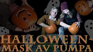 Halloweenmask av pumpa