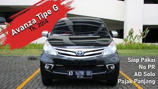 Toyota Avanza G Manual 2014, No PR Pajak Panjang