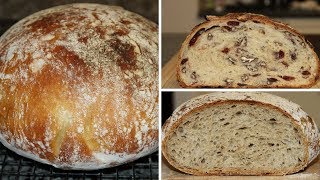 3 РЕЦЕПТА ХЛЕБА БЕЗ ЗАМЕСА ,который на 100% получится у всех!