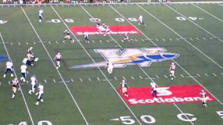 Argos/Bombers July 9/2010 - Dalton Bell is Nearly Intercepted by Ike Charlton
