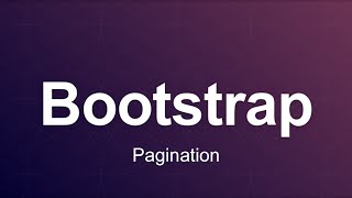 Bootstrap 3 Tutorial 44 - Pagination