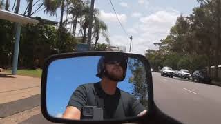 Driving a motocycle in Hervey bay Australia