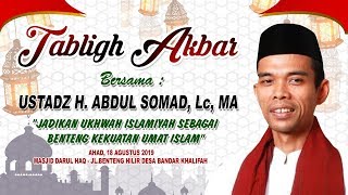 Tabligh Akbar Bersama Ustadz H  Abdul Somad di Masjid Darul Haq Benteng Hilir Deli Serdang Sumatera
