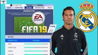 Custom Tactics FIFA 19 Real Madrid : 4-3-3 attack Santiago Solari in FIFA 19 !!