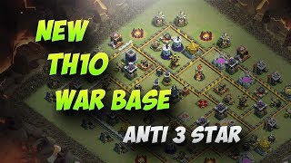 New Best TH10 Anti 3 Star War Base | Base #3 | Clash Of Clans | 2017 |
