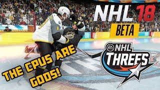 NHL 18 Beta | NHL THREES GAMEPLAY - THE AI ARE GODS!