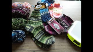 Носки из носочной пряжи Alize "Superwosh" и Nako "Boho".