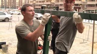 Монтаж заборов. Панельные ограждения Grand Line