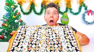 100 SUSHI CHALLENGE • Mukbang & Recipe