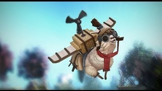 Dota 2 Unusual Courier - Llama Burning Animus - Light Blue HD