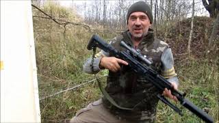 Дозвуковой патрон 5.45 на 100 и 300//Точность и доскопробитие//Сайга МК исп. 033
