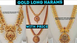 gold long harams designs gold jewellery collection with grams