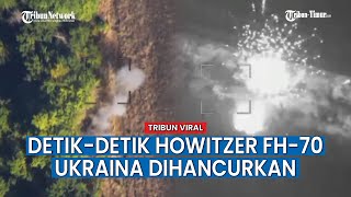 Amunisi Peledak Rusia Tabrak Howitzer FH-70 Ukraina sampai Hancur