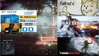 G4400 + GTX1050 FPS Test(Benchmark) BattleField 4,Tomb Rider , and Fallout
