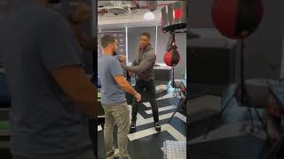 AJ TEACHES PERFECT PUNCH TO DAZN STAFF ‍ #shorts
