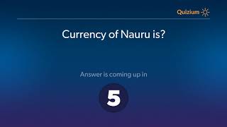 Currency of Nauru is?   Countries and Currencies Quiz