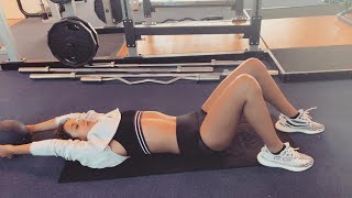 Aisha Sharma hot workout/exercise boobs and navel show hd video