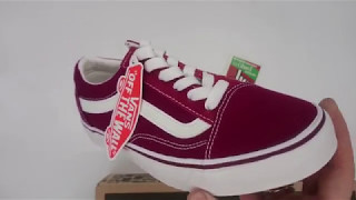 Vans old skool бордовые