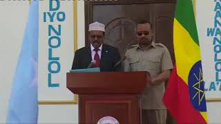 Ethiopian PM And Somalia President"s Meeting In Mogadishu