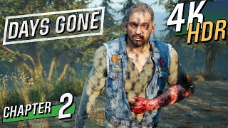[4K HDR] DAYS GONE - PS4 Pro (Hard / 100% / Exploration) Walkthrough part 2 - Boozer's Arm