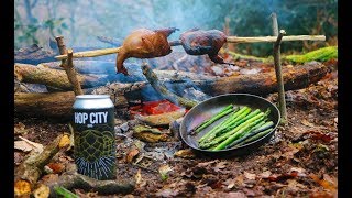 Spit Roasted Quail | Solo Wild Camp In Search Of Rain | Ale Review