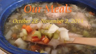 Our Meals | October 28- November 2, 2014