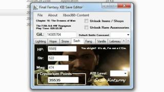 NEW! 2010.04.29 Final Fantasy XIII Save Editor Gil CP HACK by Using USB Flash Drive Xbox 360
