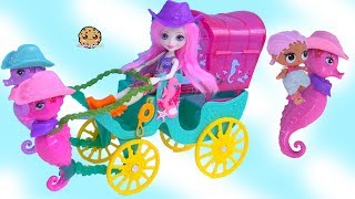 Riding A Sea Horse ! LOL Surprise + Seahorse Water Wagon Toys