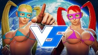 Street Fighter 5 – R. Mika vs R. Mika (Biquíni)!! Gameplay (PC Mods)