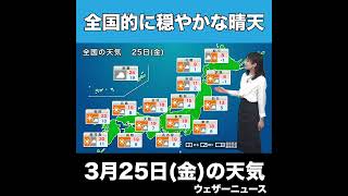 【夜の1分天気】あす3月25日(金)の天気 #Shorts