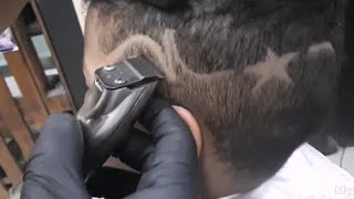 Desenho no cabelo (Freestylecut) - Barbeiro Barbosa