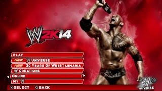 WWE 2K14 PSP Menu, creation modes , universe , online