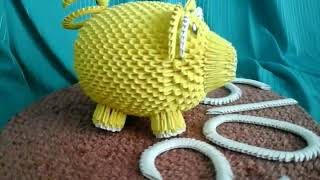 Модульное оригами,желтая хрю_хрю (описание)/Modular origami,yellow oink (description)  V28