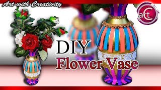 Best out of Waste | Plastic bottle Flower Vase | Flower pot | DIY | Art with Creativity 248