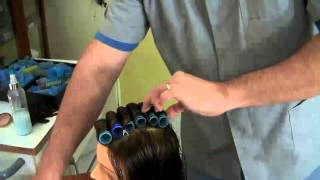 Placing rollers - Colocación de Ruleros