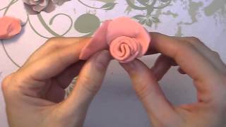 Простой цветок из холодного фарфора / Simple flower from cold porcelain