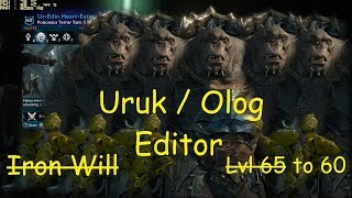 Middle Earth Shadow of War Uruk Editor