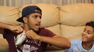 تحديات بلي اوي : نأكل بطاطس بالعشب انا واخوي