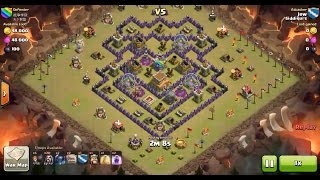 Clash of Clans TH8 vs TH8 Golem, Wizard & Pekka (GoWiPe) Clan War 3 Star Attack