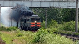 Тепловоз 2ТЭ116-1673, станция Ручьи.