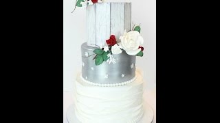 Rustic Elegant Silver Wedding Cake Tutorial