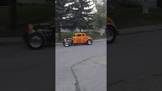 Scratch built hot rod, made from plywood and steel tubing!!!