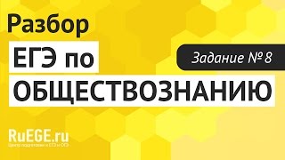 Решение демоверсии ЕГЭ по обществознанию 2016-2017 | Задание 8. [Подготовка к ЕГЭ (RuEGE.ru)]