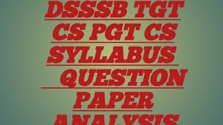How to prepare for dsssb tgt computer science part1