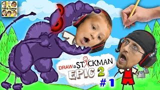 DRAW A STICKMAN EPIC 2 ? Giant Rat Chase (FGTEEV Imagination Chapter 1 Gameplay)