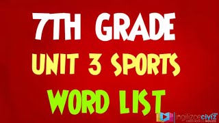 7.Sınıf 3.Ünite Sports Kelimeler (Word List)