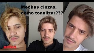 Mechas cinzas - granny hair - como tonalizar em casa!!!