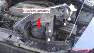 Замена лампы ближнего света на Шкоде Октавия А5 fl